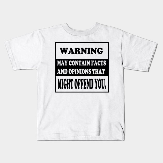 Warning clear Kids T-Shirt by DRevStudios 